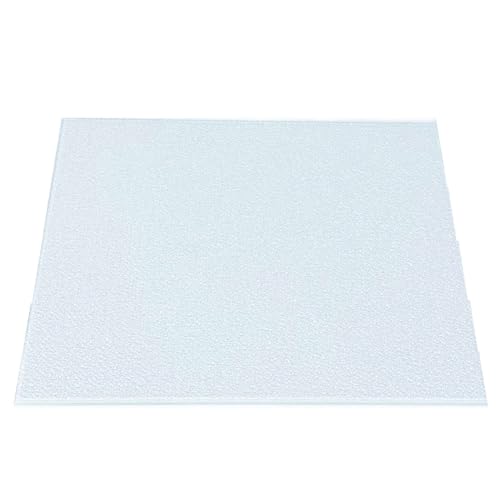 Kühlschrank Einlegeboden | Glasplatte | ALLE MAßE LIEFERBAR - Ornamentglas 504 - (116,62 EUR/qm) eckige Ecken - 470 mm x 310 mm von Glas Revolution