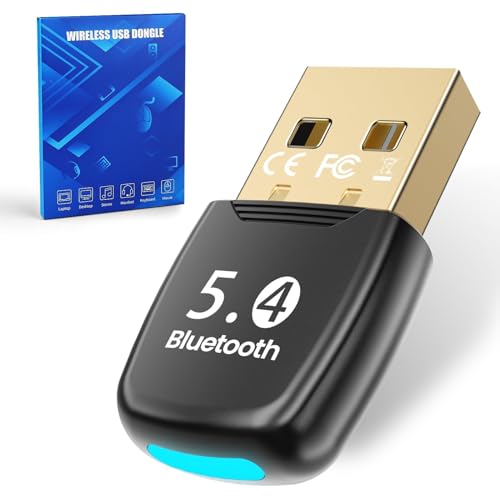 GlasFlength Bluetooth Adapter PC 5.4, USB Bluetooth Dongle Adapter Low Latency Bluetooth Stick für PC Plug & Play Bluetooth USB Adapter Kompatibel Windows 11 10 8.1 7 Bluetooth für PC Desktop Laptop GlasFlength Bluetooth Adapter PC 5.4, USB Bluetooth Dongle Adapter Low Latency Bluetooth Stick für PC Plug & Play Bluetooth USB Adapter Kompatibel Windows 11 10 8.1 7 Bluetooth für PC Desktop Laptop von GlasFlength