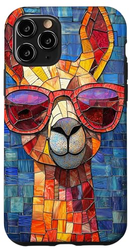 Buntglas Giraffe Tierkunst Hülle für iPhone 11 Pro von Glass Animal Art.
