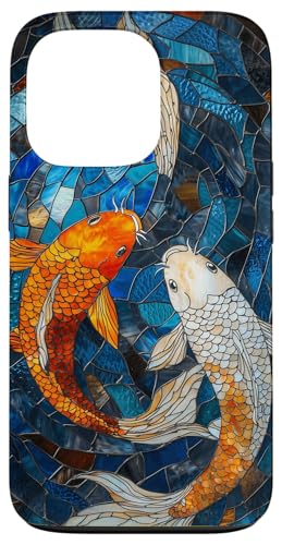 Buntglas Koi Fisch Wildtiere Tierkunst Hülle für iPhone 13 Pro von Glass Animal Art.