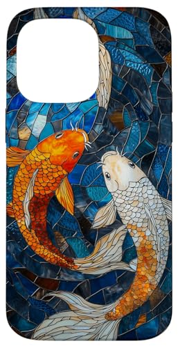 Buntglas Koi Fisch Wildtiere Tierkunst Hülle für iPhone 14 Pro Max von Glass Animal Art.