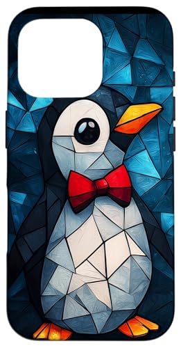Buntglas-Pinguin-Wildtier-Kunst Hülle für iPhone 16 Pro von Glass Animal Art.