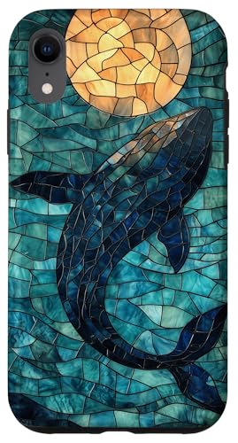 Buntglas-Wal Tierkunst Hülle für iPhone XR Buntglas-Wal Tierkunst Hülle für iPhone XR von Glass Animal Art.
