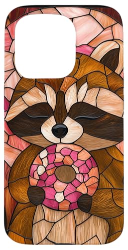 Buntglas Waschbär Tierkunst Hülle für iPhone 15 Pro Buntglas Waschbär Tierkunst Hülle für iPhone 15 Pro von Glass Animal Art.