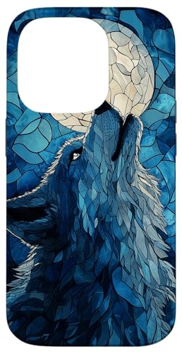 Buntglas Wolf Wildlife Tierkunst Hülle für iPhone 14 Pro von Glass Animal Art.