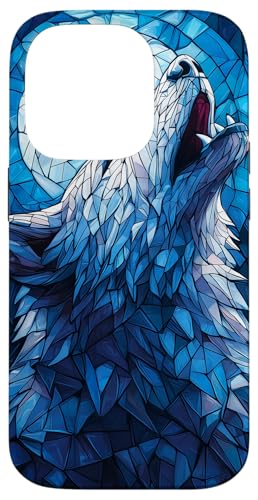 Buntglas Wolf Wildlife Tierkunst Hülle für iPhone 14 Pro von Glass Animal Art.