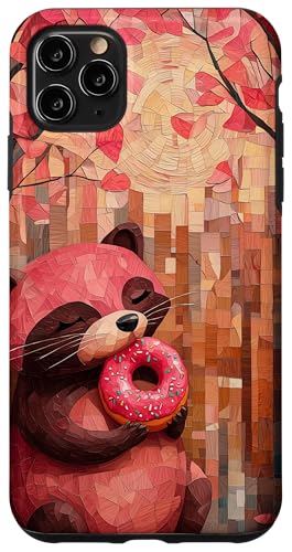 Buntglas roter Panda Tierkunst Hülle für iPhone 11 Pro Max von Glass Animal Art.