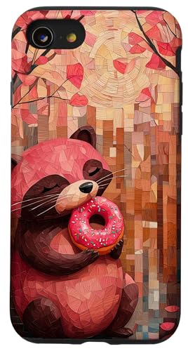 Buntglas roter Panda Tierkunst Hülle für iPhone SE (2020) / 7 / 8 von Glass Animal Art.
