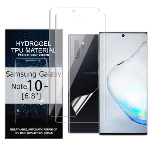 Glcrrpu 2 Stück Hydrogel Displayschutzfolie Film für Samsung Galaxy Note10 Plus/+[6.8inch],Schutzfolie Flexible Hydrogel Folie Weich Transparente TPU,HD von Glcrrpu