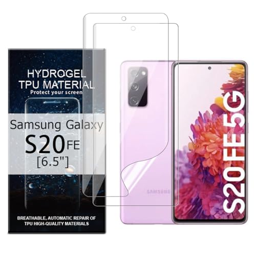 Glcrrpu 2 Stück Hydrogel Displayschutzfolie Film für Samsung Galaxy S20 FE[6.5inch],Schutzfolie Flexible Hydrogel Folie Weich Transparente TPU,HD von Glcrrpu