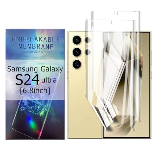 Glcrrpu 2 Stück Schutzfolie Film für Samsung Galaxy S24 Ultra 5G[6.8"],Hydrogel Displayschutzfolie Folie Flexible Weich Transparente TPU,HD von Glcrrpu
