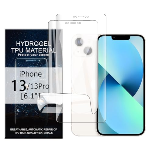 Glcrrpu 2 Stück Hydrogel Displayschutzfolie Film für iPhone 13 Pro/iPhone 13[6,1inch],Schutzfolie Flexible Hydrogel Folie Weich Transparente TPU,HD von Glcrrpu