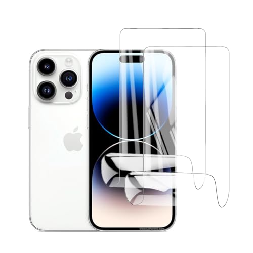 Glcrrpu 2 Stück Schutzfolie Film für iPhone 14 Pro[6.1"],Hydrogel Displayschutzfolie Folie Flexible Weich Transparente TPU,HD von Glcrrpu