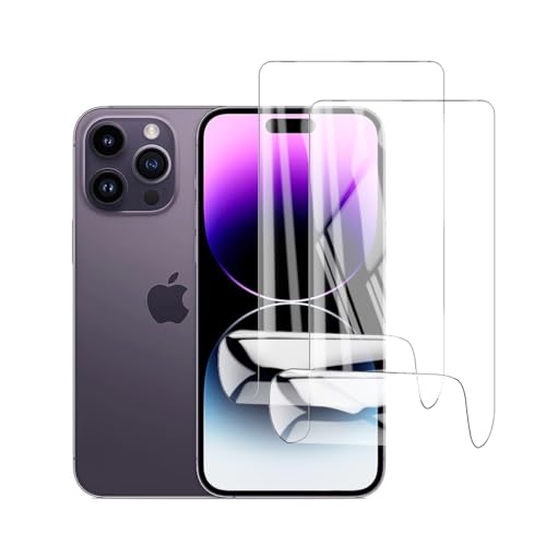 Glcrrpu 2 Stück Schutzfolie Film für iPhone 14 Pro Max[6.7"],Hydrogel Displayschutzfolie Folie Flexible Weich Transparente TPU,HD von Glcrrpu