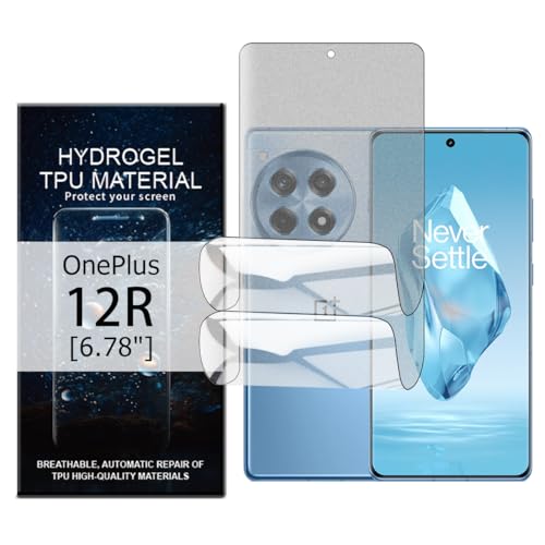 Glcrrpu 2 Stück Matt TPU Schutzfolie für OnePlus 12R[6.78"],Folie Hydrogel Entspiegelte Displayschutzfolie,Display Blendschutz,Anti-Fingerabdruck,Anti-Kratzer von Glcrrpu