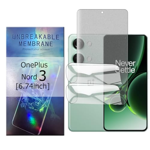 Glcrrpu 2 Stück Matt TPU Schutzfolie für OnePlus Nord 3[6.74inch],Folie Hydrogel Entspiegelte Displayschutzfolie,Display Blendschutz,Anti-Fingerabdruck,Anti-Kratzer von Glcrrpu