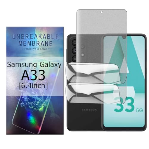 Glcrrpu 2 Stück Matt TPU Schutzfolie für Samsung Galaxy A33 5G[6.4inch],Folie Hydrogel Entspiegelte Displayschutzfolie,Display Blendschutz,Anti-Fingerabdruck,Anti-Kratzer von Glcrrpu