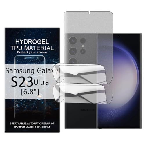 Glcrrpu 2 Stück Matt TPU Schutzfolie für Samsung Galaxy S23 Ultra 5G[6,8inch],Folie Hydrogel Entspiegelte Displayschutzfolie,Display Blendschutz,Anti-Fingerabdruck,Anti-Kratzer von Glcrrpu