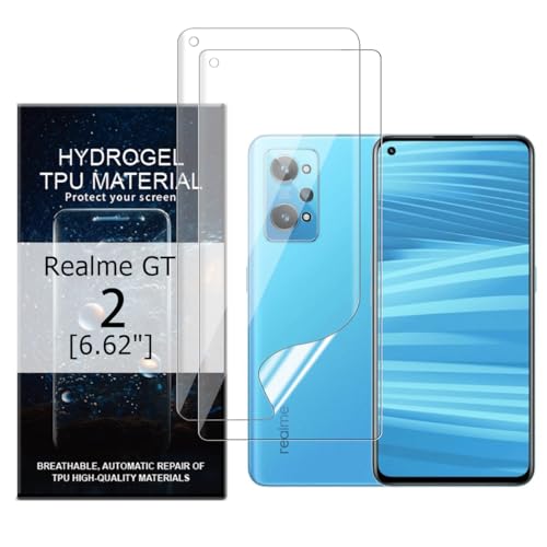 Glcrrpu 2 Stück Schutzfolie Film für Realme GT2[6.62"],Hydrogel Displayschutzfolie Folie Flexible Weich Transparente TPU,HD von Glcrrpu