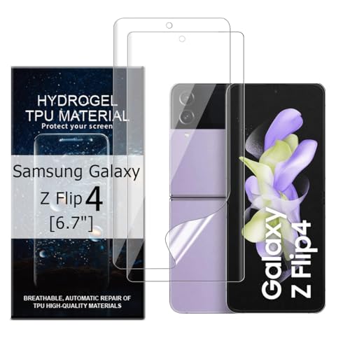 Glcrrpu 2 Stück Schutzfolie Film für Samsung Galaxy Z Flip4[6.7"],Hydrogel Displayschutzfolie Folie Flexible Weich Transparente TPU,HD von Glcrrpu