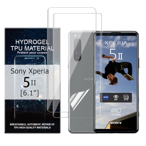 Glcrrpu 2 Stück Schutzfolie Film für Sony Xperia 5 II[6.1"],Hydrogel Displayschutzfolie Folie Flexible Weich Transparente TPU,HD von Glcrrpu