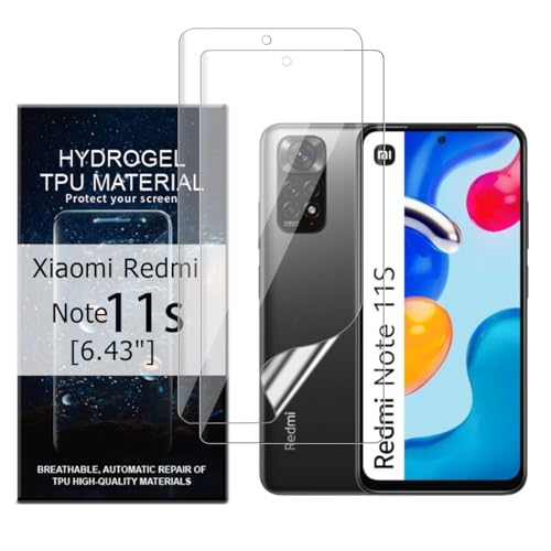 Glcrrpu 2 Stück Schutzfolie Film für Xiaomi Redmi Note 11s[6.43"],Hydrogel Displayschutzfolie Folie Flexible Weich Transparente TPU,HD von Glcrrpu