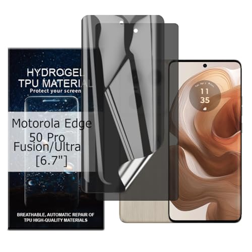 Glcrrpu 2 Stück für Motorola Edge 50 Pro/50 Fusion/50 Ultra[6,7 Zoll] Privatsphäre Hydrogel Displayschutzfolie [Anti-Spionage] Flexible TPU Schutzfolie Selbstheilend [Nicht gehärtetes Glas] von Glcrrpu