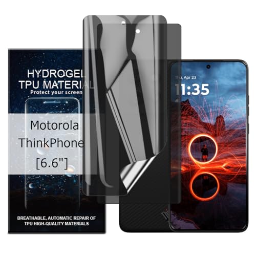 Glcrrpu 2 Stück für Motorola ThinkPhone [6,6 Zoll] Privatsphäre Hydrogel Displayschutzfolie [Anti-Spion] Flexible TPU Schutzfolie Selbstheilend [Nicht gehärtetes Glas] von Glcrrpu