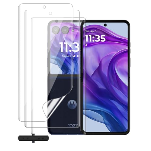 Glcrrpu Hydrogel-Displayschutzfolie für Motorola Razr 50 Ultra, 17,5 cm (6,9 Zoll), Anti-Fingerabdruck, selbstreparierend, HD, klar, ultradünn, einfache Montage, kompatibel mit Schutzhüllen von Glcrrpu