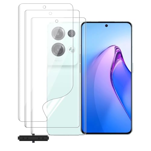 Glcrrpu Hydrogel-Displayschutzfolie für OPPO Reno 8 Pro, 17 cm (6,7 Zoll), Anti-Fingerabdruck, selbstreparierend, HD-Klarheit, ultradünn, einfach anzubringen, kompatibel mit Schutzhüllen, 3 Stück von Glcrrpu