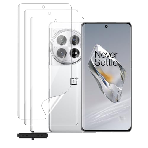Glcrrpu Hydrogel-Displayschutzfolie für OnePlus 12 [6,8 Zoll], Anti-Fingerabdruck, selbstreparierend, HD klar, ultradünn, einfach anzubringen, kompatibel mit Schutzhüllen von Glcrrpu