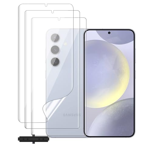 Glcrrpu Hydrogel-Displayschutzfolie für Samsung Galaxy S24 5G [6,2 Zoll] - [3 Stück] Anti-Fingerabdruck, selbstreparierend, HD klar, ultradünn, einfach anzubringen, kompatibel mit Schutzhüllen von Glcrrpu
