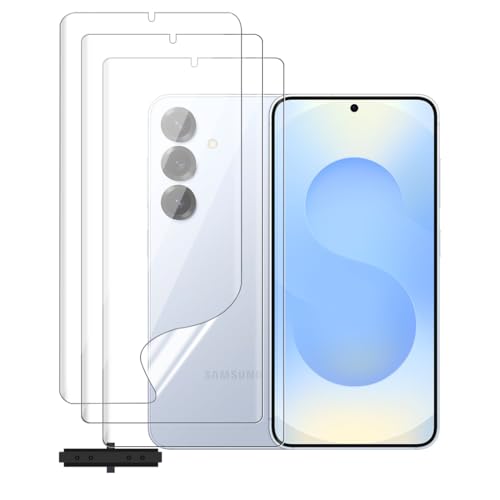 Glcrrpu Hydrogel-Displayschutzfolie für Samsung Galaxy S25 [6,2 Zoll] - [3 Stück] Anti-Fingerabdruck, selbstreparierend, HD klar, ultradünn, einfach anzubringen, kompatibel mit Schutzhüllen von Glcrrpu