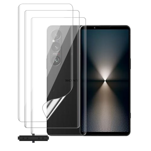 Glcrrpu Hydrogel-Displayschutzfolie für Sony Xperia 1 VI [6,4 Zoll], Anti-Fingerabdruck, selbstreparierend, HD klar, ultradünn, einfach anzubringen, kompatibel mit Schutzhüllen, 3 Stück von Glcrrpu