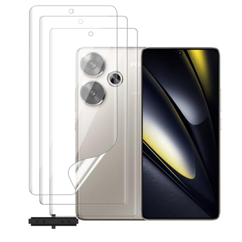 Glcrrpu Hydrogel-Displayschutzfolie für Xiaomi POCO F6 und Xiaomi POCO F6 Pro [6,67 Zoll], Anti-Fingerabdruck, selbstreparierend, HD klar, ultradünn, einfach anzubringen, kompatibel mit Schutzhüllen von Glcrrpu
