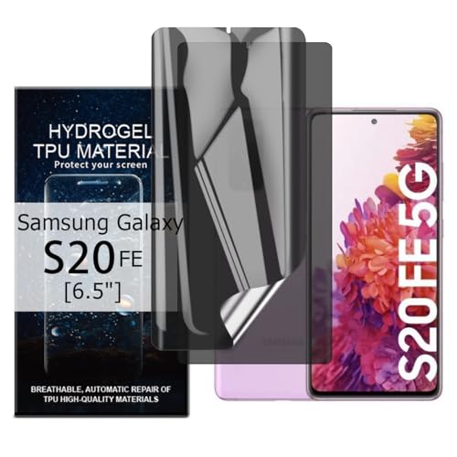 Glcrrpu Hydrogel Privacy Displayschutzfolie für Samsung GALAXY S20 FE [6.5"],2 Stück [Anti-Spy] Sichtschutz Schutzfolie Weich Flexible TPU,Kratzen,Einfacher Montage von Glcrrpu