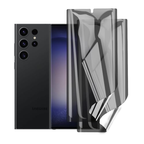 Glcrrpu Hydrogel Privacy Displayschutzfolie für Samsung Galaxy S23 Ultra (6.8 inch),2 Stück [Anti-Spy] Sichtschutz Schutzfolie Weich Flexible TPU,Kratzen,Einfacher Montage von Glcrrpu