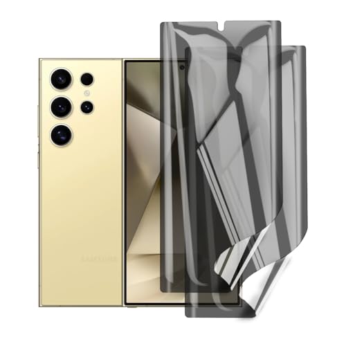 Glcrrpu Hydrogel Privacy Displayschutzfolie für Samsung Galaxy S24 Ultra (6.8 inch),2 Stück [Anti-Spy] Sichtschutz Schutzfolie Weich Flexible TPU,Kratzen,Einfacher Montage von Glcrrpu