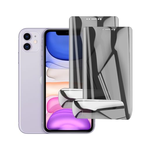 Glcrrpu Hydrogel Privacy Displayschutzfolie für iPhone 11/iPhone XR (6.1 inch),2 Stück [Anti-Spy] Sichtschutz Schutzfolie Weich Flexible TPU,Kratzen,Einfacher Montage von Glcrrpu