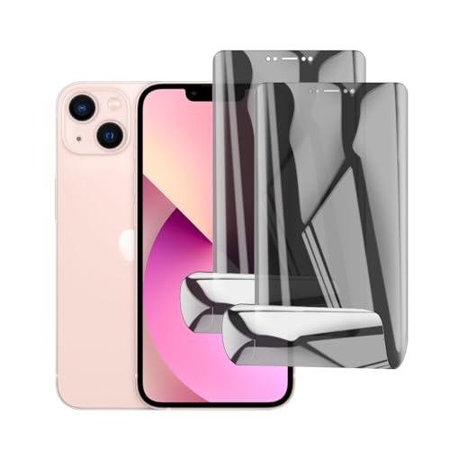 Glcrrpu Hydrogel Privacy Displayschutzfolie für iPhone 13 Mini (5.4 inch),2 Stück [Anti-Spy] Sichtschutz Schutzfolie Weich Flexible TPU,Kratzen,Einfacher Montage von Glcrrpu
