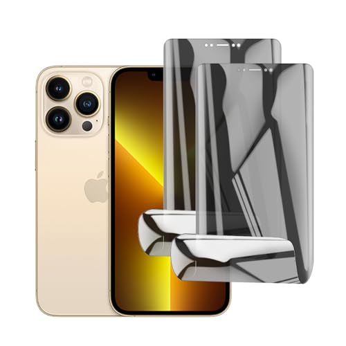 Glcrrpu Hydrogel Privacy Displayschutzfolie für iPhone 13 Pro (6.1 inch),2 Stück [Anti-Spy] Sichtschutz Schutzfolie Weich Flexible TPU,Kratzen,Einfacher Montage von Glcrrpu