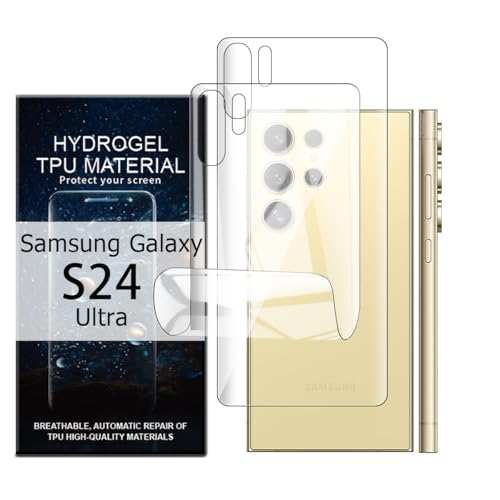 Glcrrpu Schutzfolie Rückseite für Samsung Galaxy S24 Ultra,Folie Weiches TPU Hydrogel Flexible Transparente TPU Scratch Resistant Anti-Kratzer 2 Stück Glcrrpu Schutzfolie Rückseite für Samsung Galaxy S24 Ultra,Folie Weiches TPU Hydrogel Flexible Transparente TPU Scratch Resistant Anti-Kratzer 2 Stück von Glcrrpu