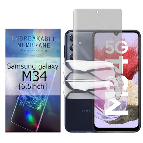 Glcrrpu 2 Stück Matt TPU Schutzfolie für Samsung Galaxy M34 5G[6.5inch],Folie Hydrogel Entspiegelte Displayschutzfolie,Display Blendschutz,Anti-Fingerabdruck,Anti-Kratzer von Glcrrpu