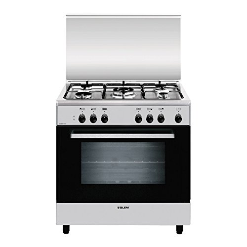 Glem A855EI cucina Piano cottura Gas Nero, Acciaio inossidabile A von Glem