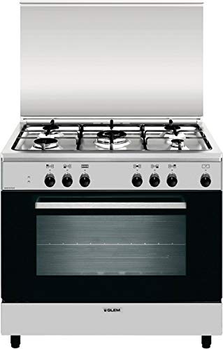 Glem AN965EI Serie Alpha Gasherd mit Elektroofen, N° 5 Fuochi, 90 x 60 cm von Glem