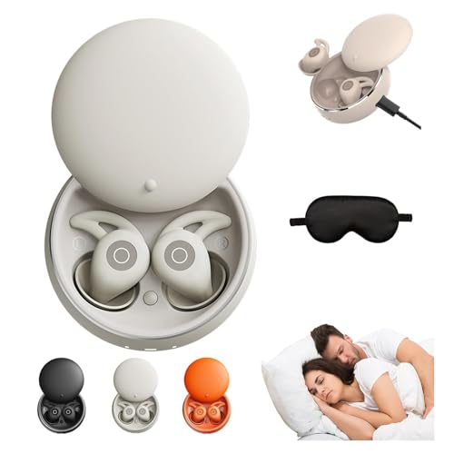 Novonell Snooze Pods Pro Mit ANC, Anti Schnarch-Kopfhörer für Seitenschläfer, Snoozepods Pro -Schlafkopfhörer, Novonell Sleep Pods (Grau) von Glemall