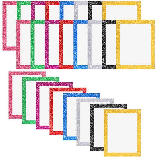 Glenmal Glitzer-Posterbrett, 27,9 x 35,6 cm, Glitzerrahmen, Posterpapier, farbiges Papier, glänzendes Bastelkarton für Weihnachten, Hochzeit, Klassenzimmer, Geburtstag, DIY Handwerk (32 Stück) von Glenmal