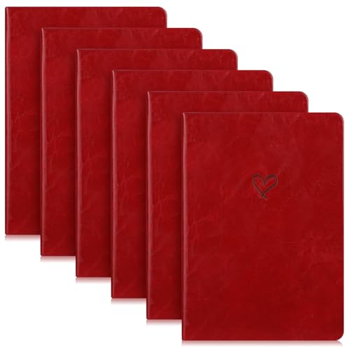 Glenmal Notizblock mit rotem Herz zum Schreiben, Kunstleder, liniert, Tagebuch, Notizblock mit Herz, 21,6 x 14,9 cm, für Damen und Herren, Arbeitsorganisation, Reisen und Business, tägliches Geschenk Glenmal Notizblock mit rotem Herz zum Schreiben, Kunstleder, liniert, Tagebuch, Notizblock mit Herz, 21,6 x 14,9 cm, für Damen und Herren, Arbeitsorganisation, Reisen und Business, tägliches Geschenk von Glenmal