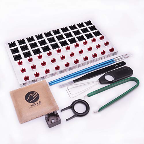 Gliging 30 Schalter Tester Öffner Acryl Schmierstation DIY Abdeckung Entfernen Plattform Tastenkappen Abzieher für benutzerdefinierte Cherry mechanische Tastatur von Gliging