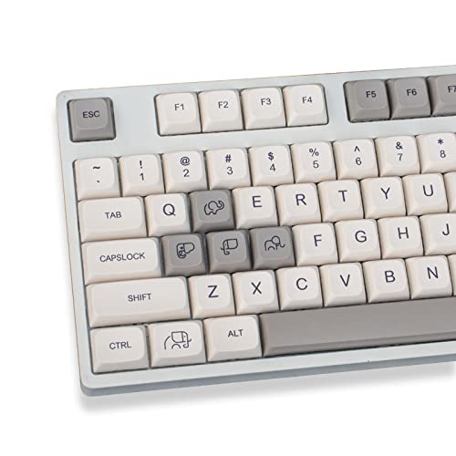PBT 137 Key XDA Profil DYE-SUB Tastenkappen Englisch Grau Personalisierte Thema Tastenkappe für Cherry Mx Switch mechanische Tastatur von Gliging